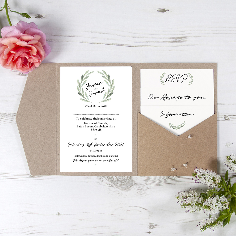 Pocket wedding best sale invitations